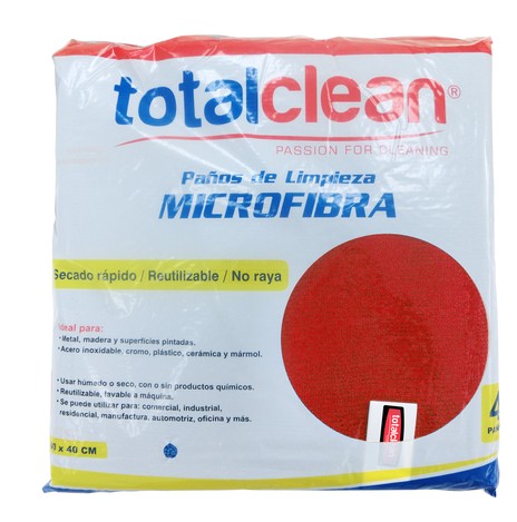 Total Clean PAÑO MICROFIBRA ROJO (300 gsm.)TOTALCLEAN  ROJO